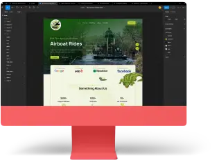 Professional web designer creating a responsive business website layout