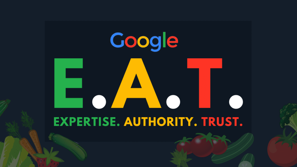 Google E-A-T concept graphic highlighting expertise, authority, and trust in SEO.
